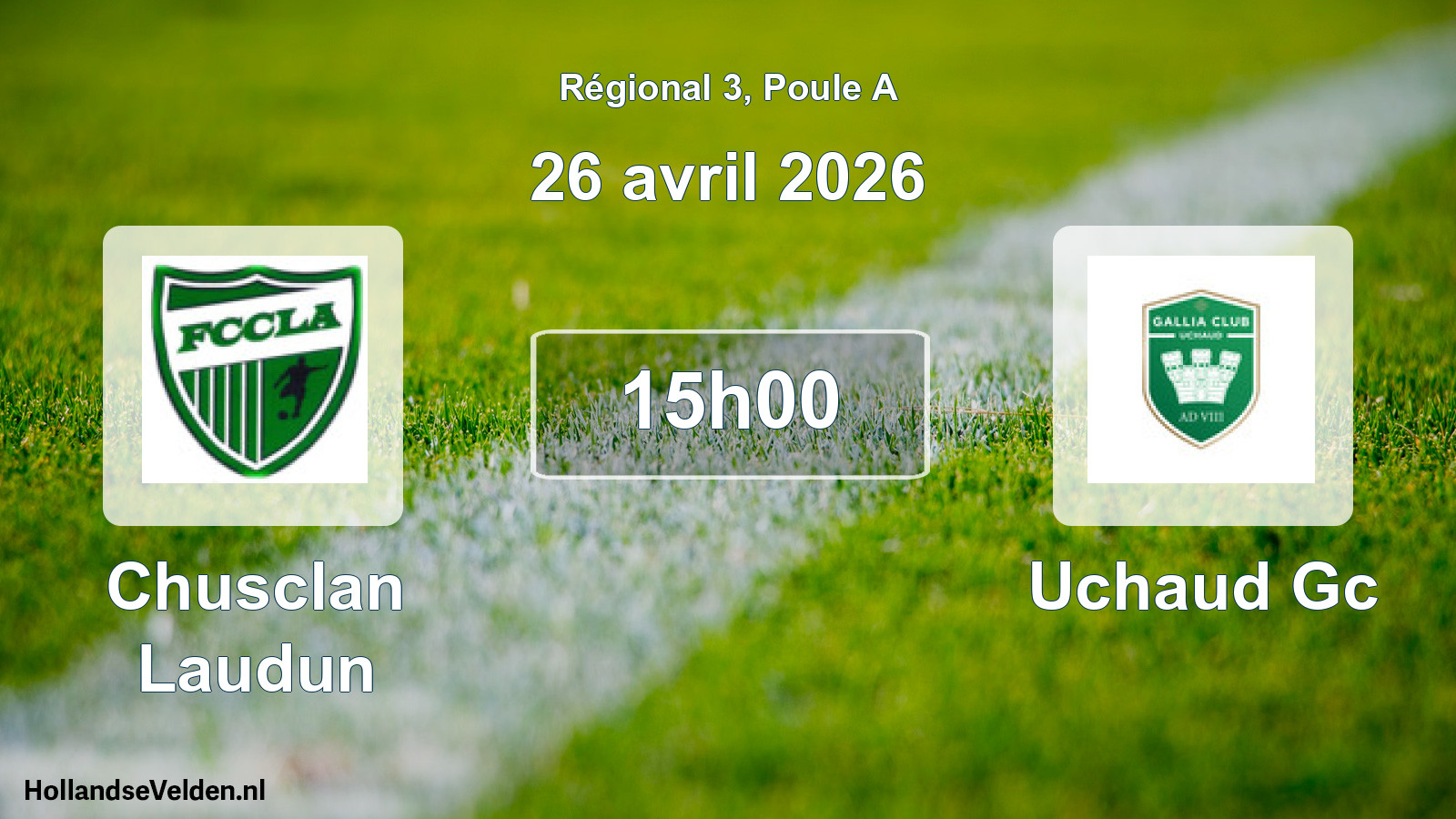 Geplande wedstrijd: Chusclan Laudun - Uchaud Gc (26 avril 2026)