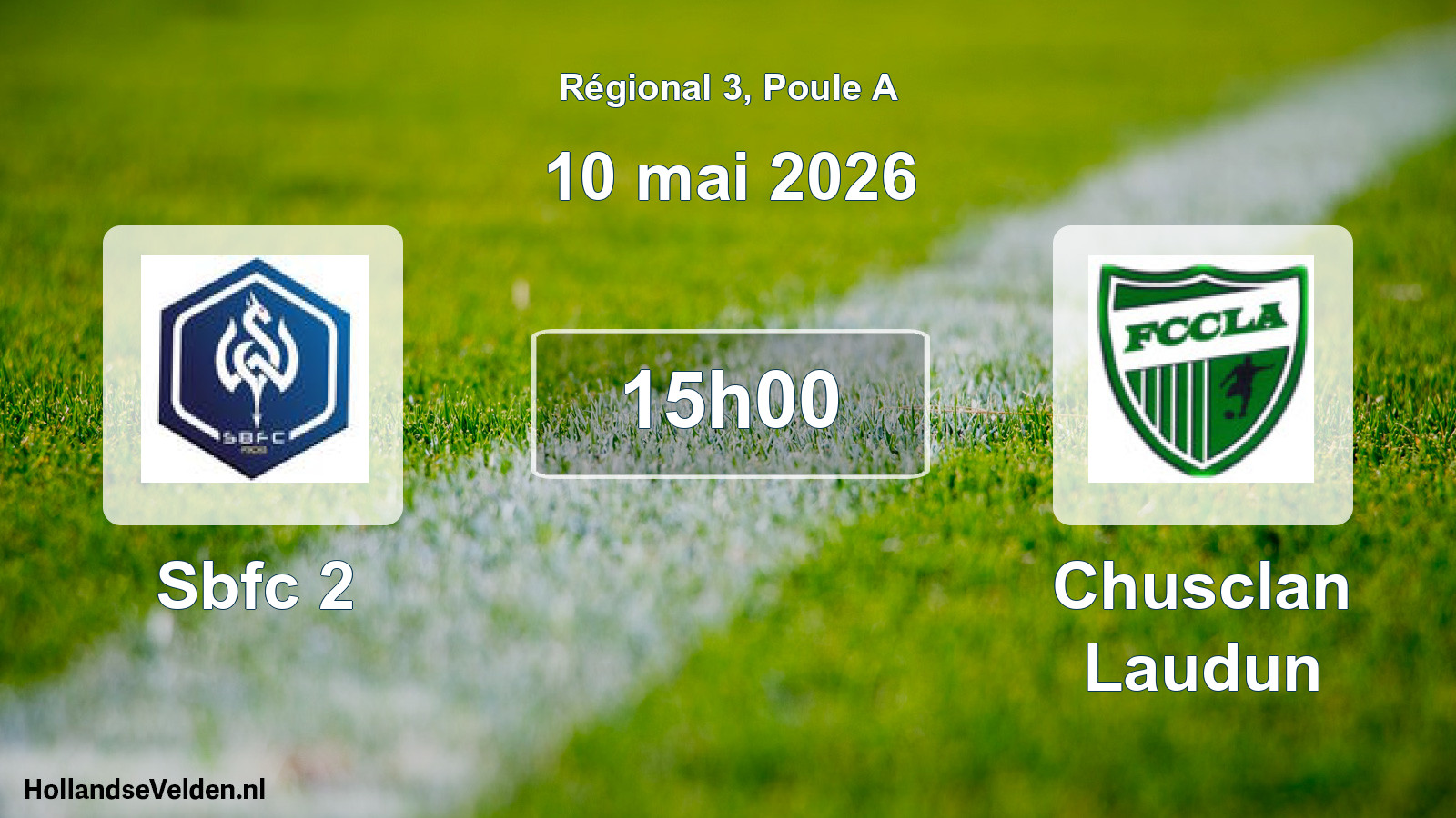 Geplande wedstrijd: Sbfc 2 - Chusclan Laudun (10 mai 2026)