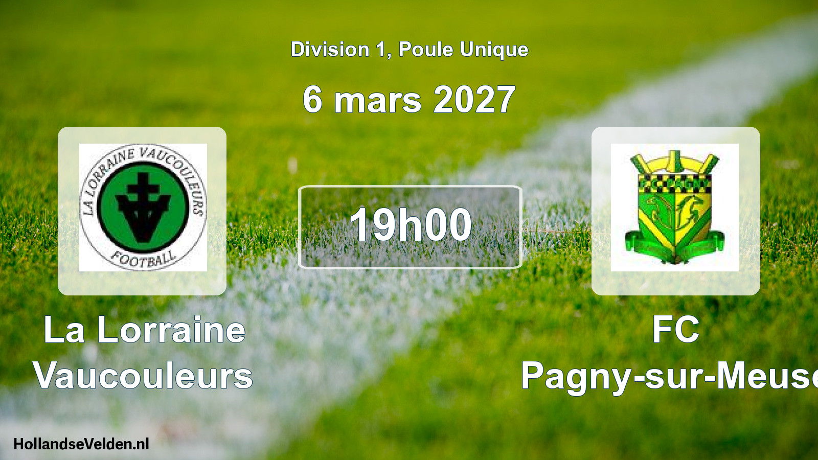 Match programmé: La Lorraine Vaucouleurs - FC Pagny-sur-Meuse (6 mars 2027)