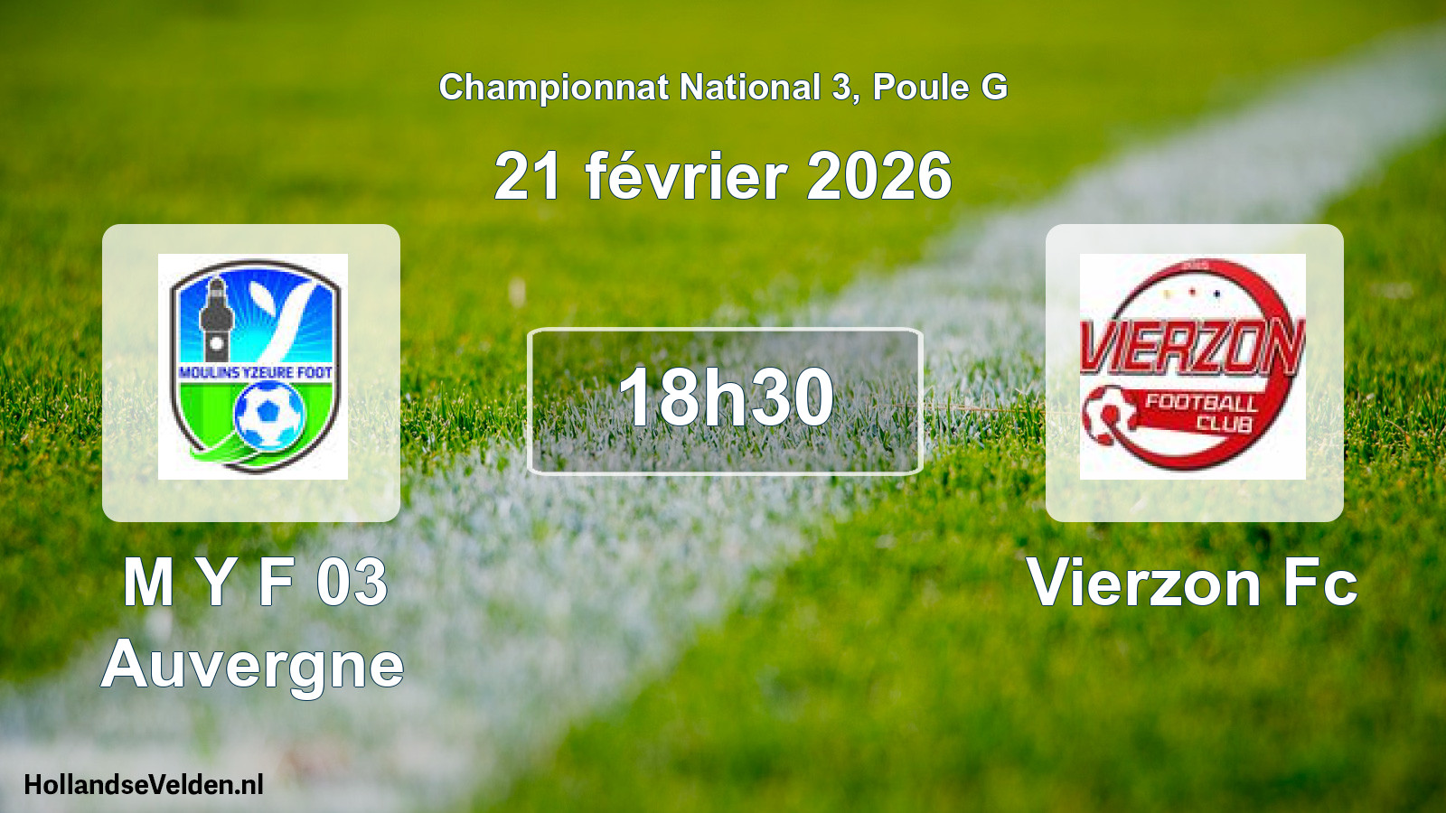 Scheduled Match: M Y F 03 Auvergne - Vierzon Fc (21 February 2026)