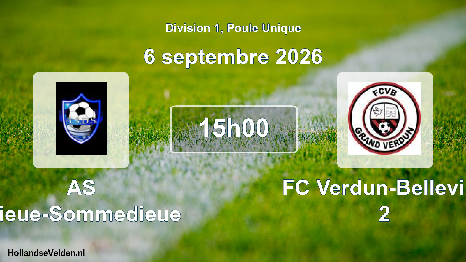 Scheduled Match: AS Dieue-Sommedieue - FC Verdun-Belleville 2 (6 September 2026)