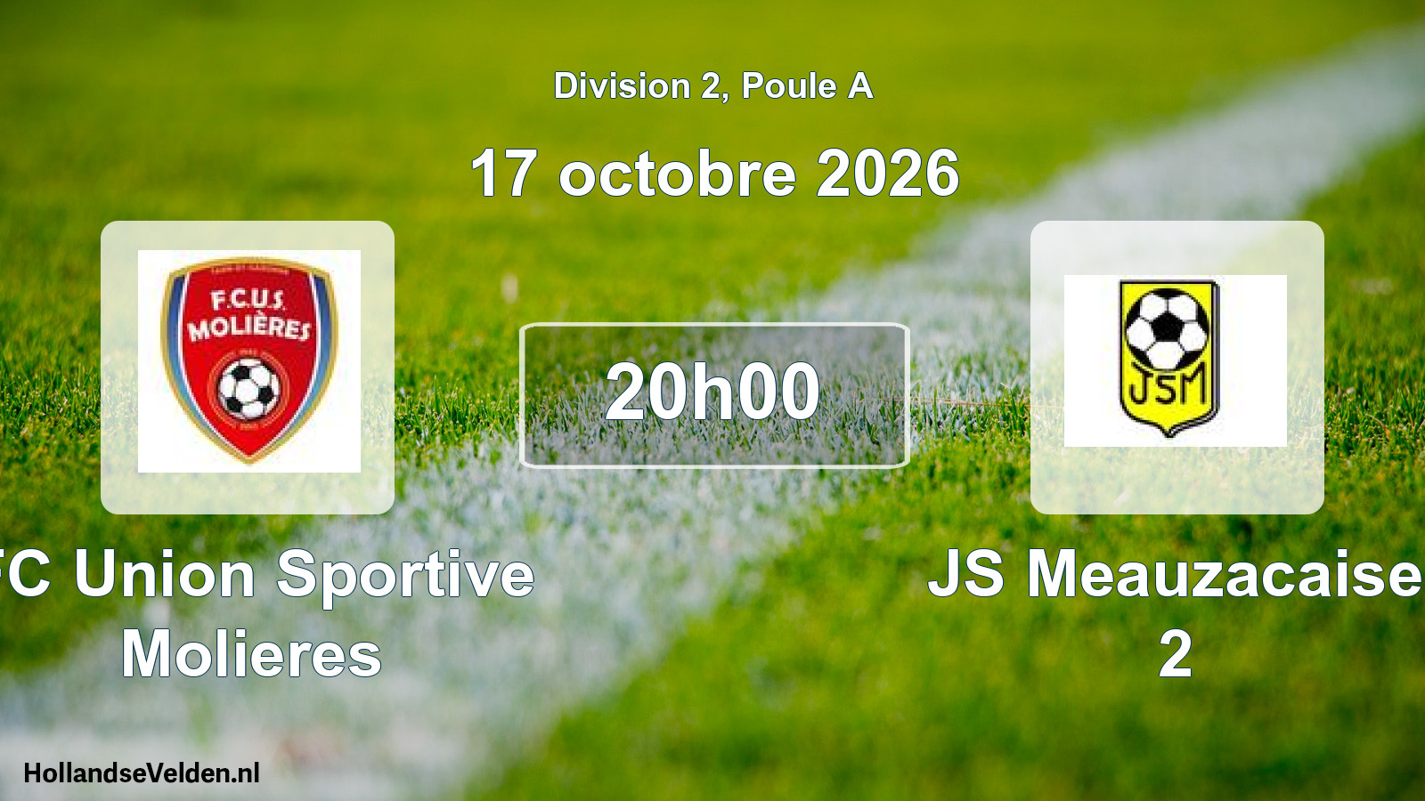 Match programmé: FC Union Sportive Molieres - JS Meauzacaise 2 (17 octobre 2026)