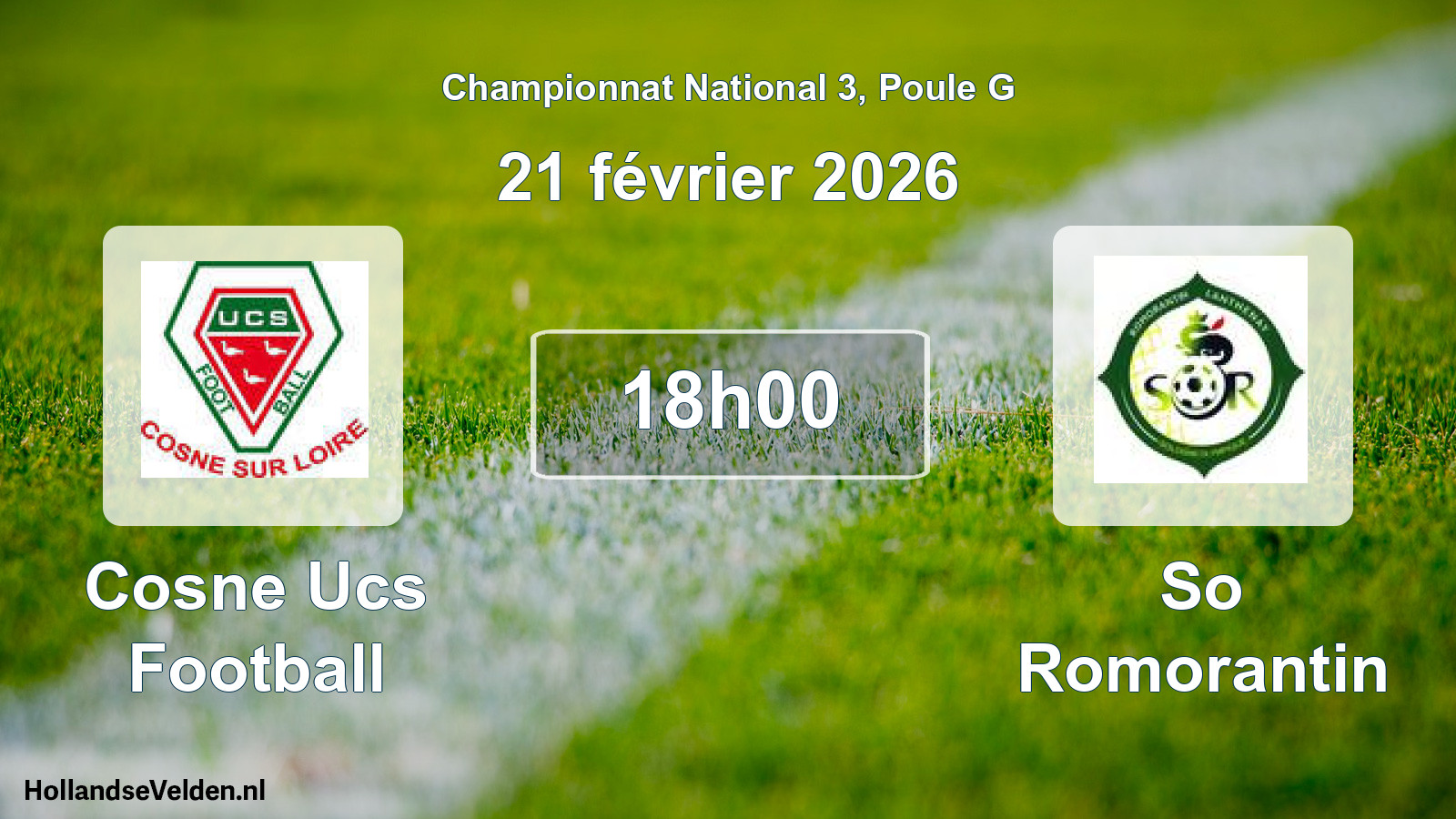 Geplande wedstrijd: Cosne Ucs Football - So Romorantin (21 februari 2026)