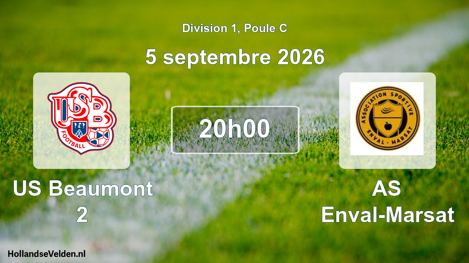 Match programmé: US Beaumont 2 - AS Enval-Marsat (5 septembre 2026)