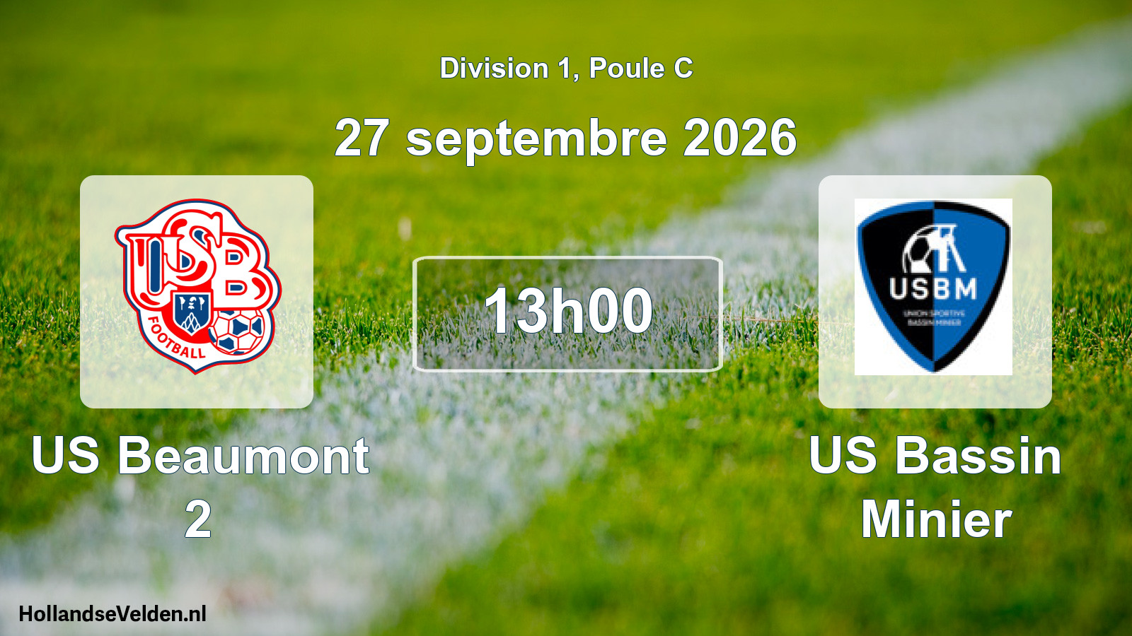 Scheduled Match: US Beaumont 2 - US Bassin Minier (27 September 2026)