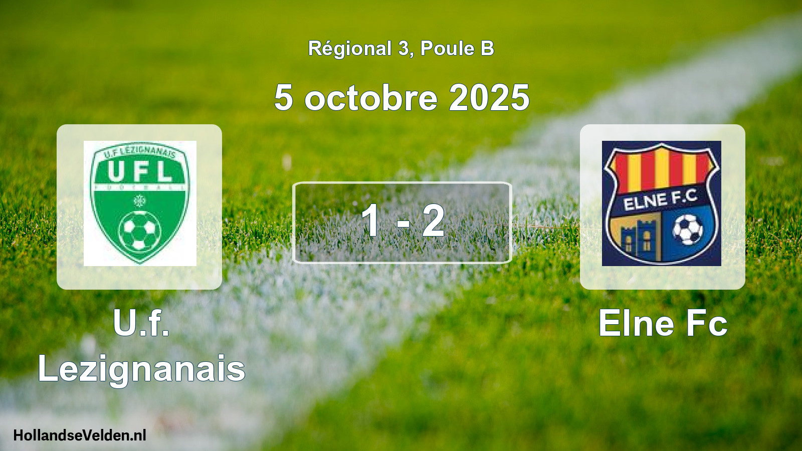 Total number of matches played: U.f. Lezignanais - Elne Fc 1 - 2 (5 October 2025)