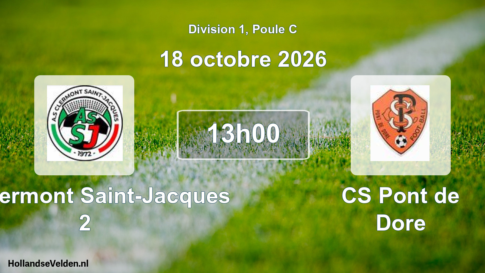 Scheduled Match: AS Clermont Saint-Jacques 2 - CS Pont de Dore (17 October 2026)
