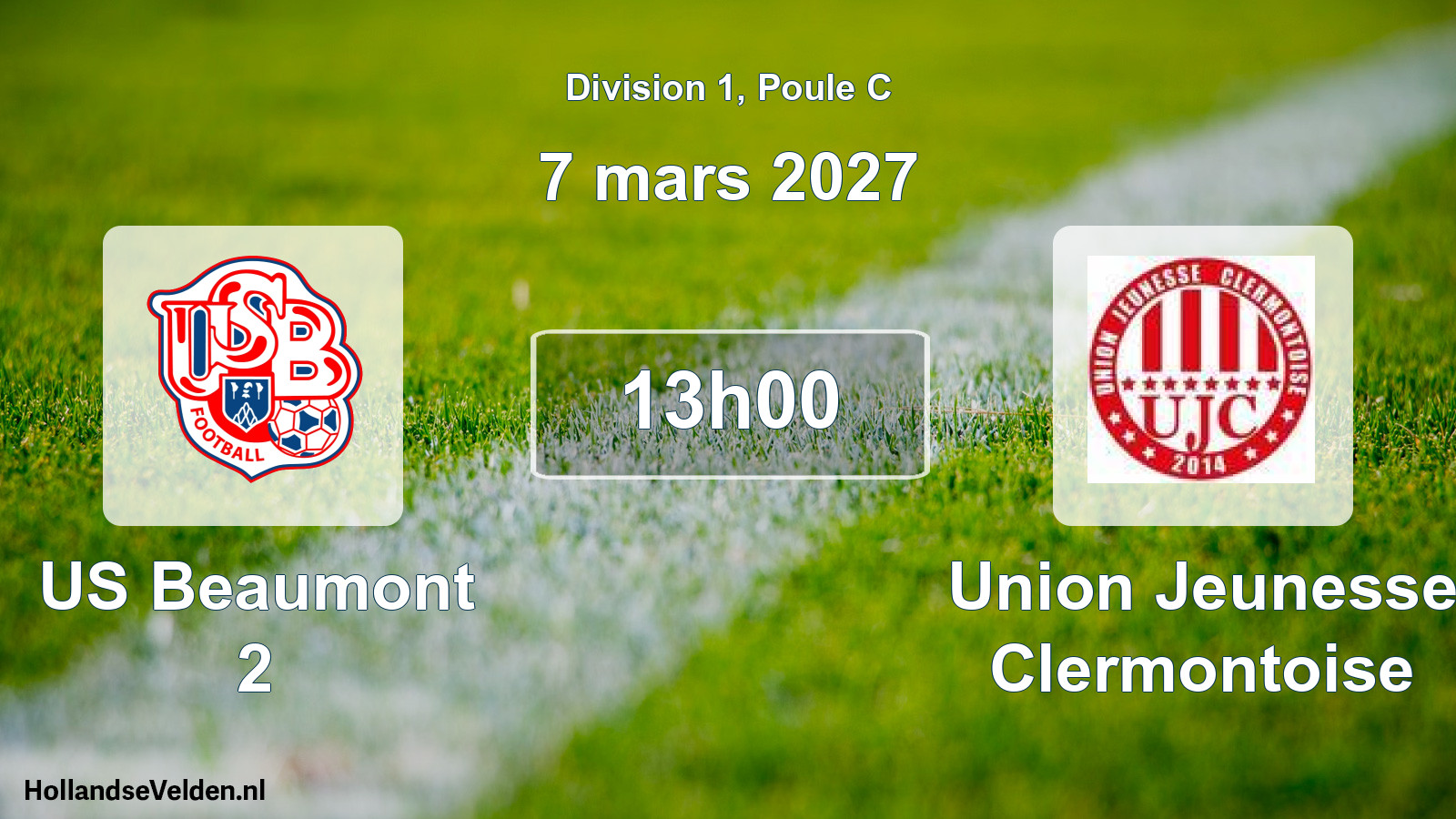 Scheduled Match: US Beaumont 2 - Union Jeunesse Clermontoise (7 March 2027)