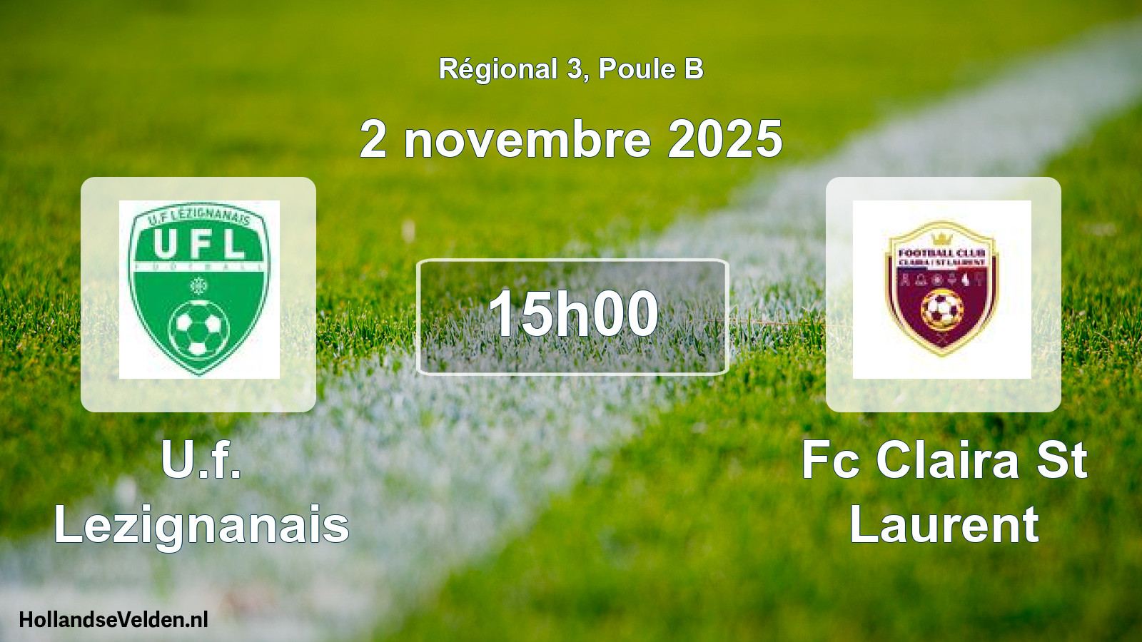 Geplande wedstrijd: U.f. Lezignanais - Fc Claira St Laurent (2 november 2025)