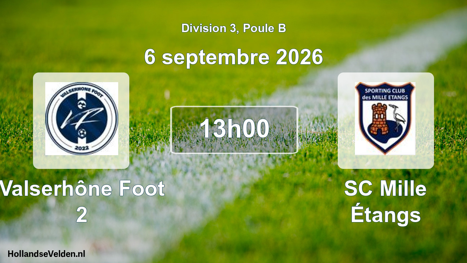 Scheduled Match: Valserhône Foot 2 - SC Mille Étangs (6 September 2026)