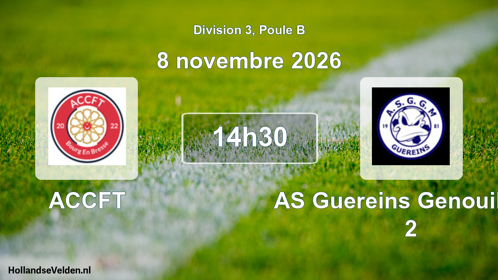 Scheduled Match: ACCFT - AS Guereins Genouilleux 2 (8 November 2026)
