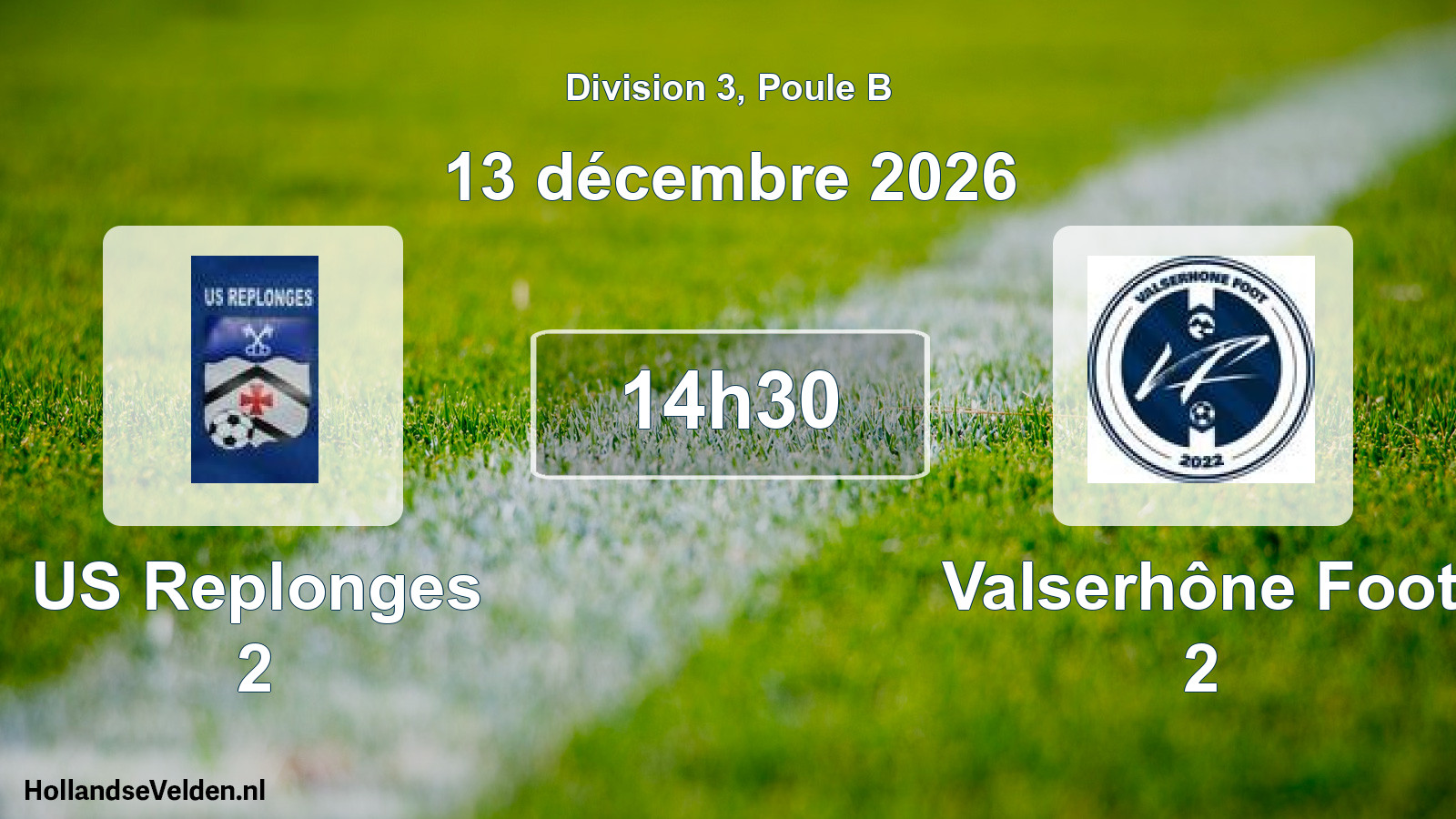 Scheduled Match: US Replonges 2 - Valserhône Foot 2 (13 December 2026)