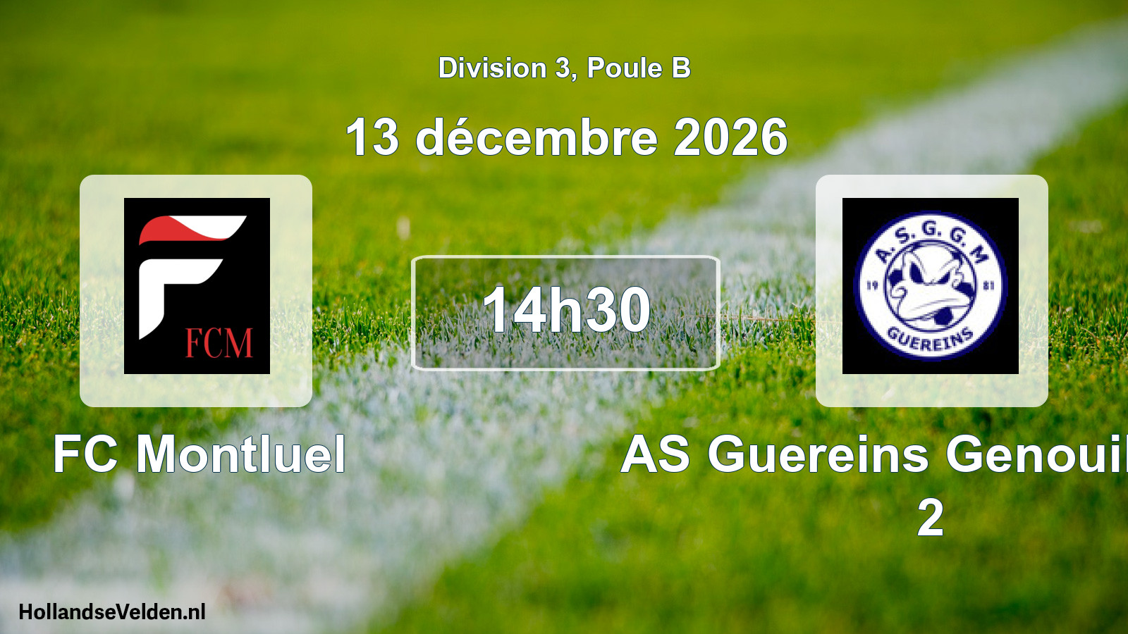 Scheduled Match: FC Montluel - AS Guereins Genouilleux 2 (13 December 2026)
