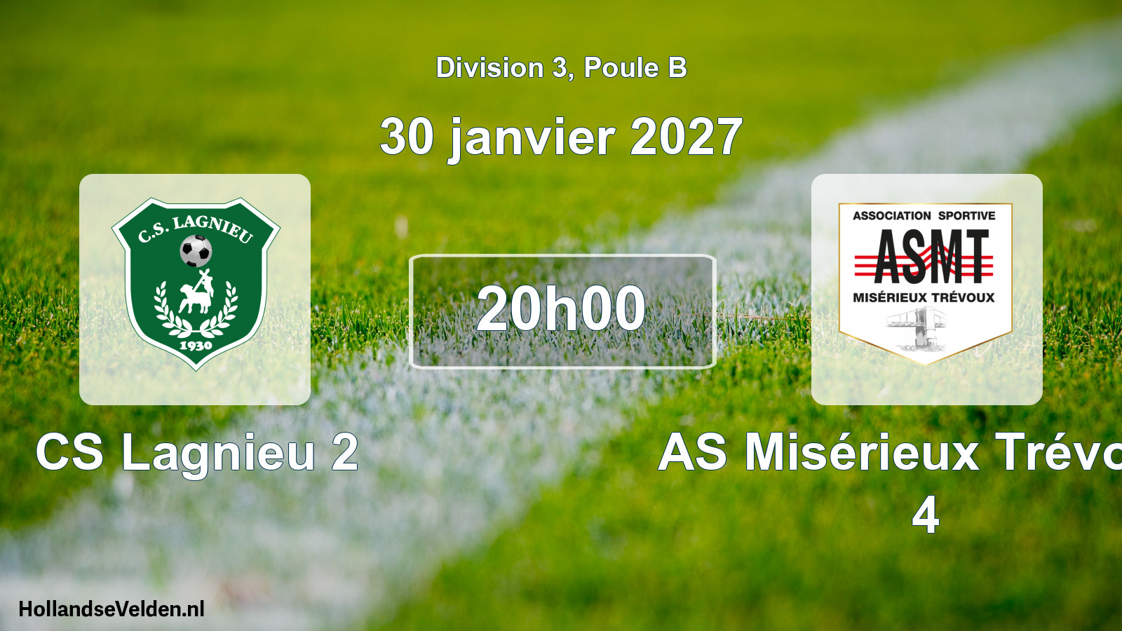 Scheduled Match: CS Lagnieu 2 - AS Misérieux Trévoux 4 (30 January 2027)