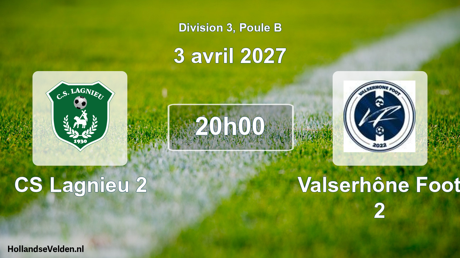 Scheduled Match: CS Lagnieu 2 - Valserhône Foot 2 (3 April 2027)