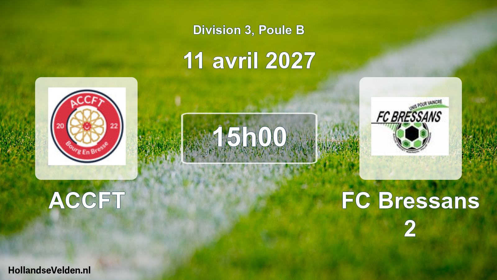Scheduled Match: ACCFT - FC Bressans 2 (11 April 2027)