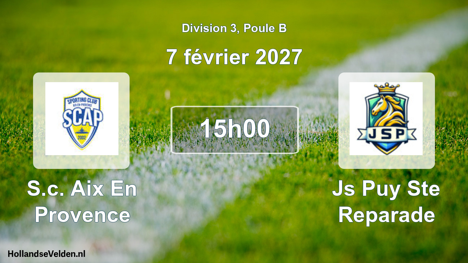 Match programmé: S.c. Aix En Provence - Js Puy Ste Reparade (7 février 2027)
