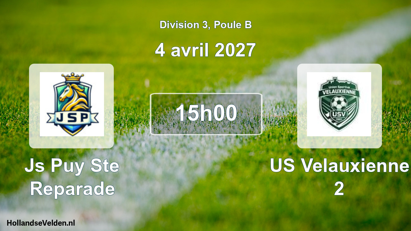 Match programmé: Js Puy Ste Reparade - US Velauxienne 2 (4 avril 2027)