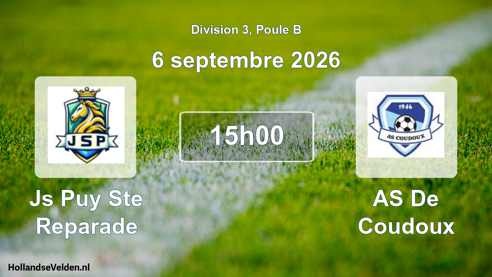 Scheduled Match: Js Puy Ste Reparade - AS De Coudoux (6 September 2026)