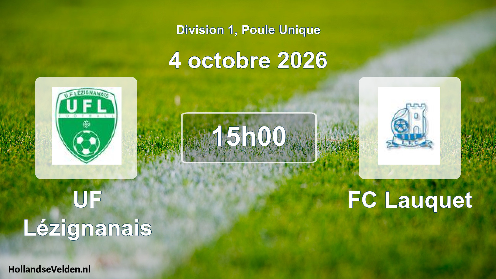 Geplande wedstrijd: UF Lézignanais - FC Lauquet (4 oktober 2026)