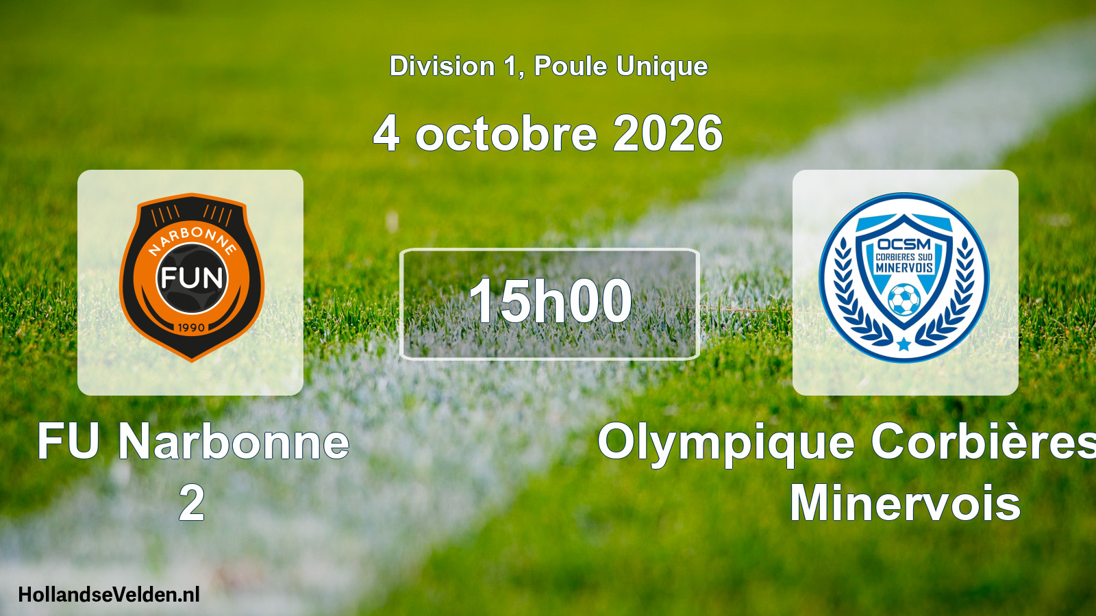Match programmé: FU Narbonne 2 - Olympique Corbières Sud Minervois (4 octobre 2026)