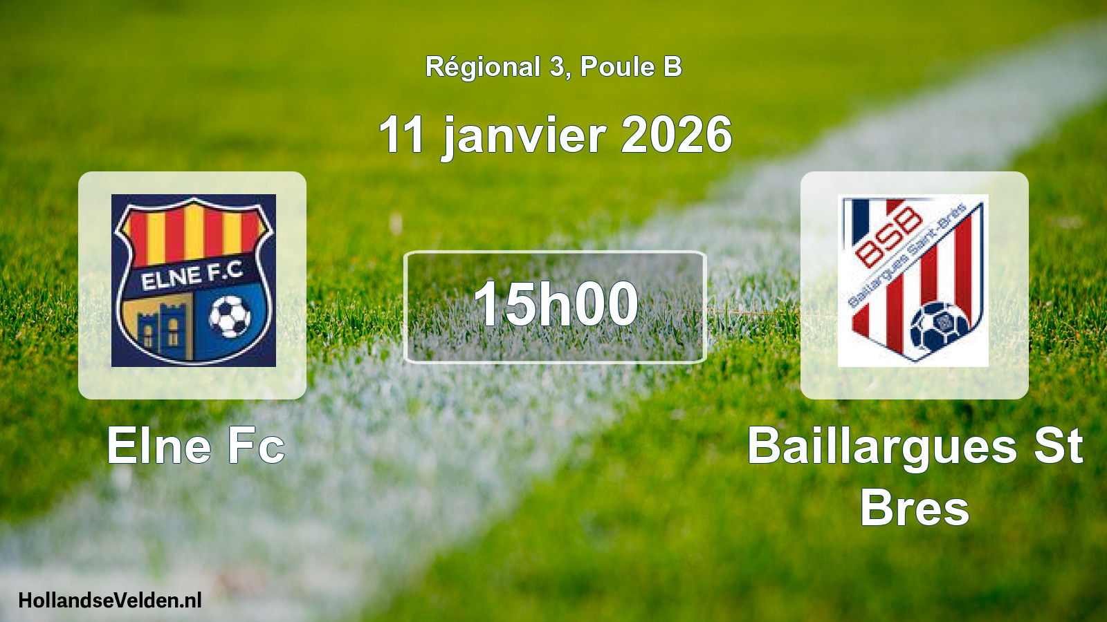Scheduled Match: Elne Fc - Baillargues St Bres (11 January 2026)