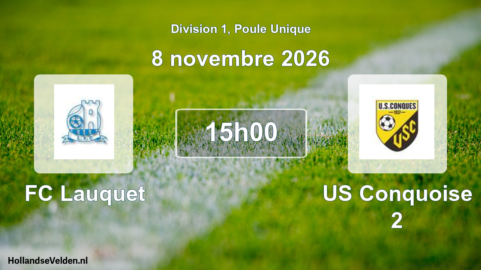 Geplande wedstrijd: FC Lauquet - US Conquoise 2 (8 november 2026)