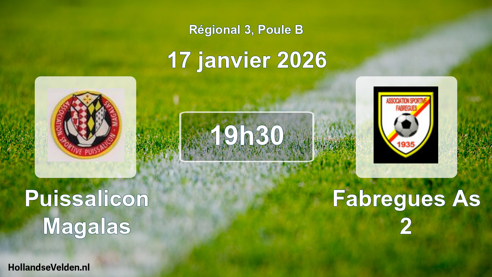 Scheduled Match: Puissalicon Magalas - Fabregues As 2 (17 January 2026)