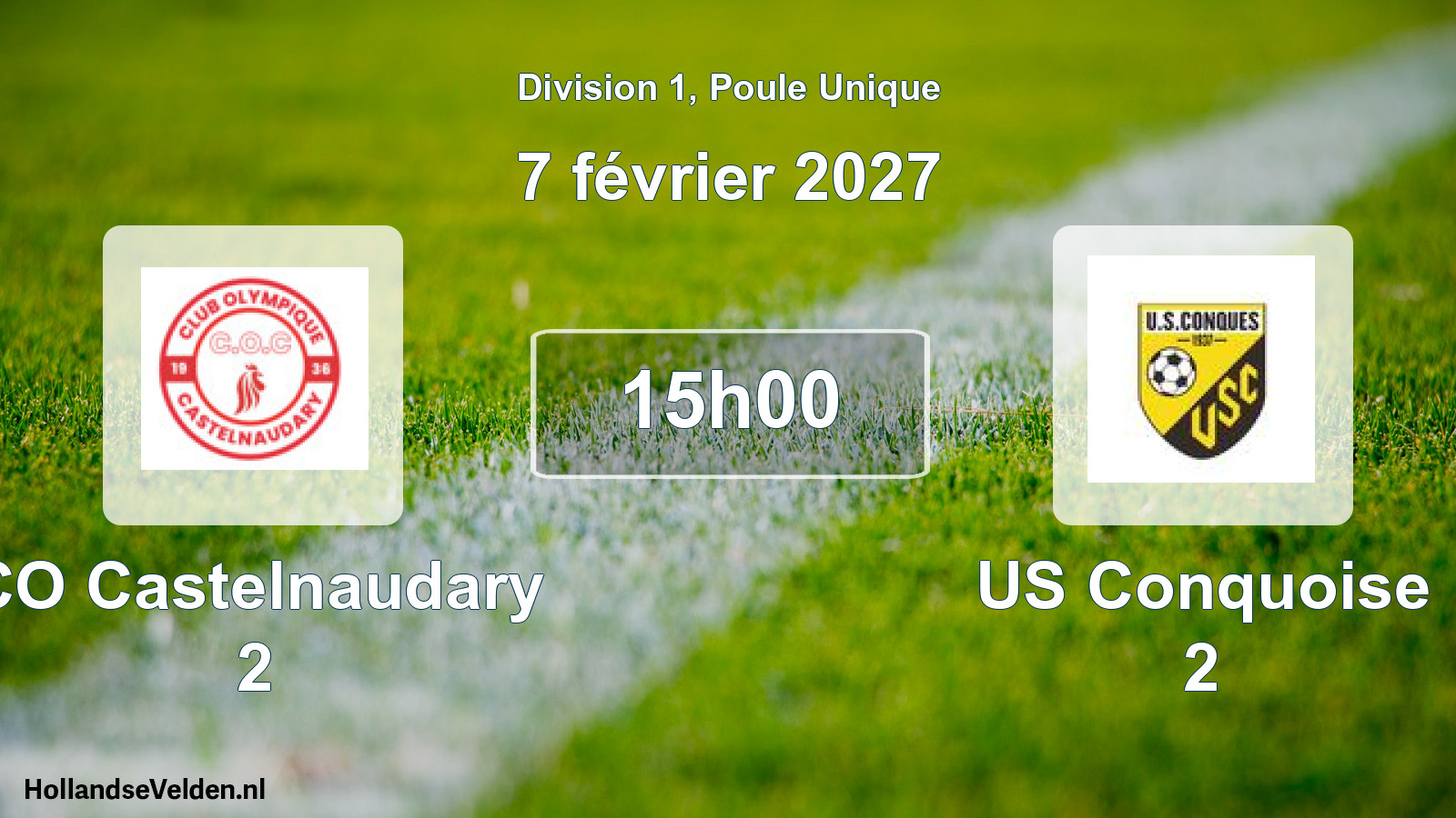 Match programmé: CO Castelnaudary 2 - US Conquoise 2 (7 février 2027)