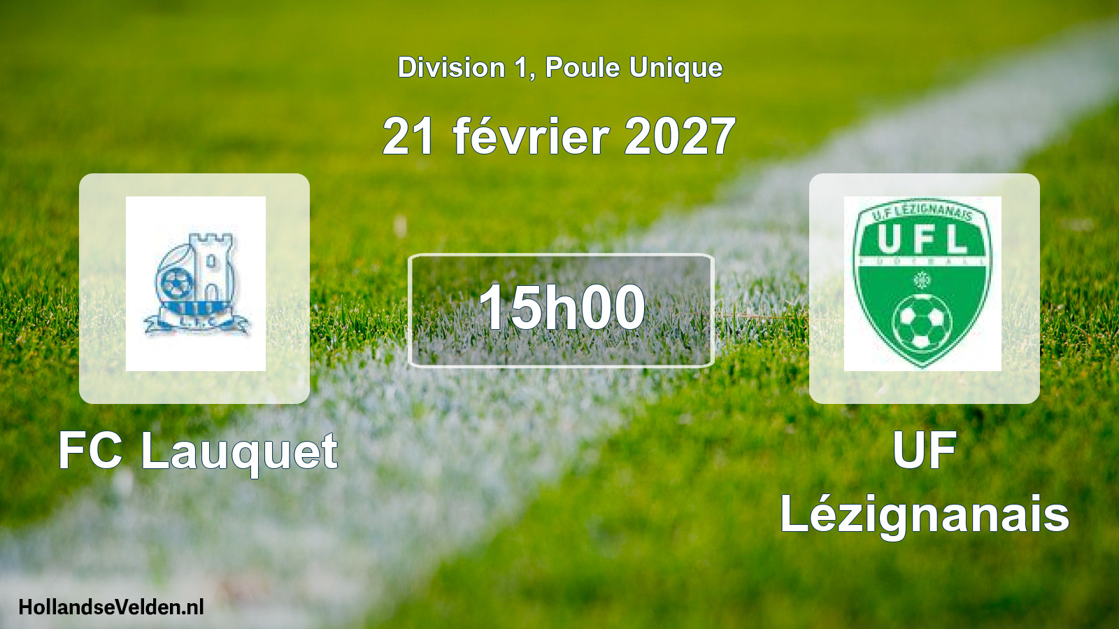 Match programmé: FC Lauquet - UF Lézignanais (21 février 2027)