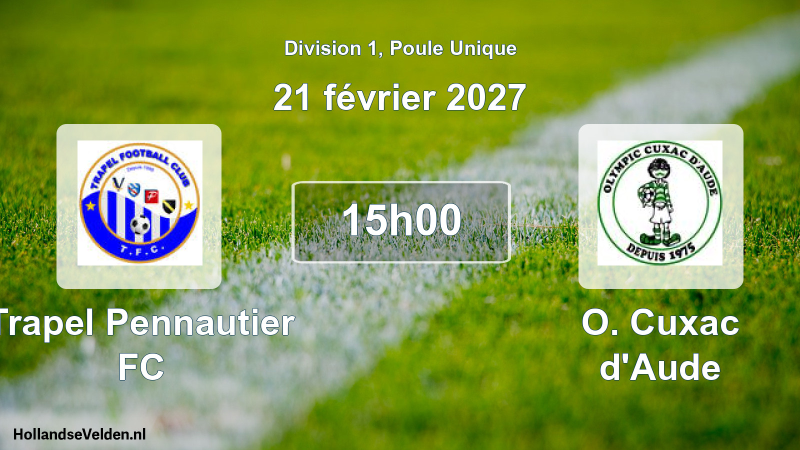 Match programmé: Trapel Pennautier FC - O. Cuxac d'Aude (21 février 2027)