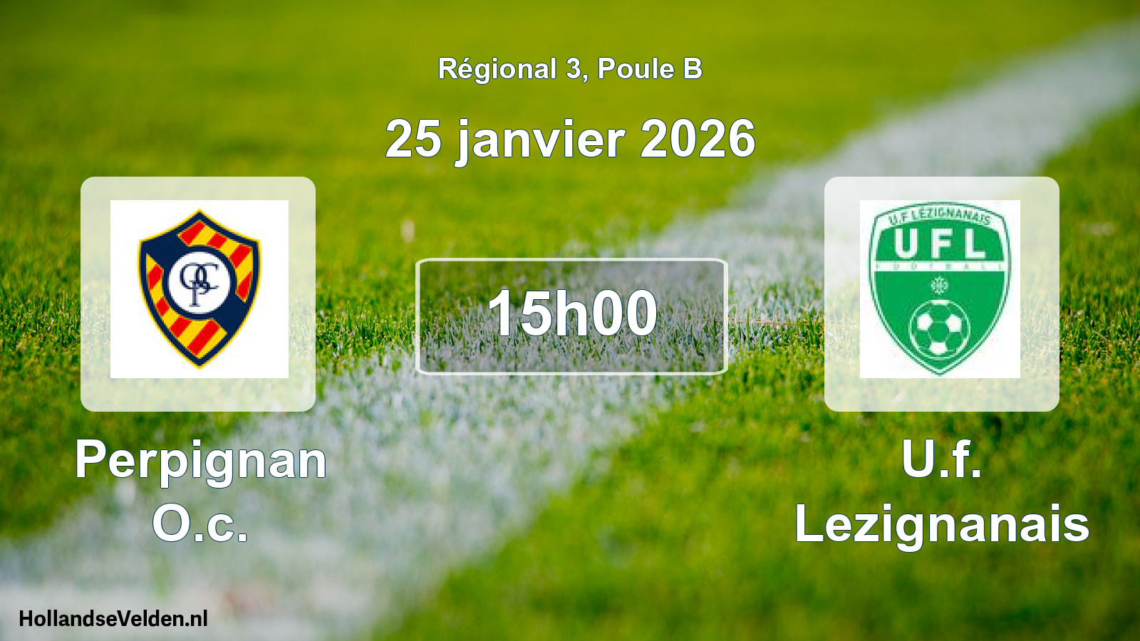 Scheduled Match: Perpignan O.c. - U.f. Lezignanais (25 January 2026)