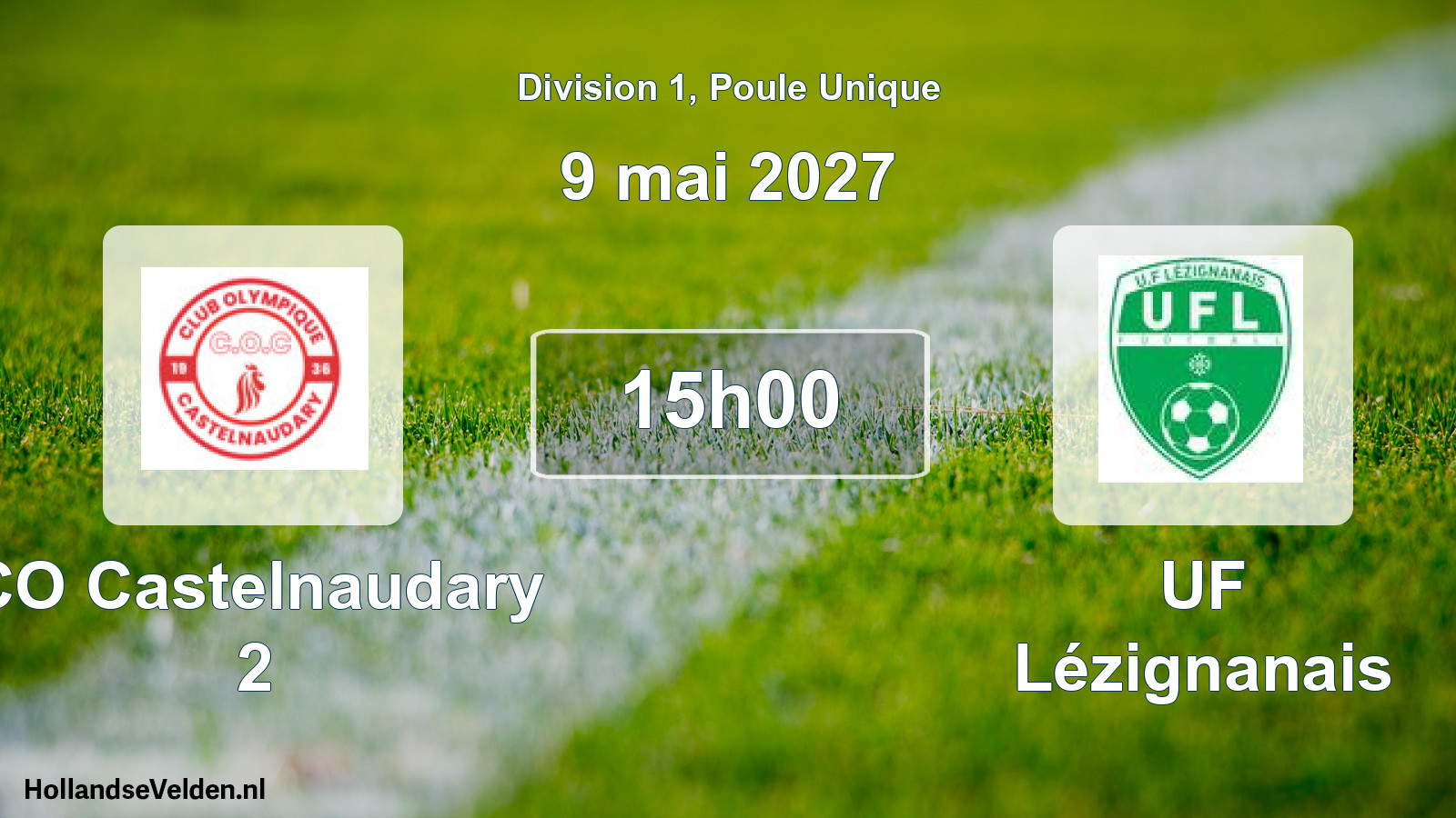 Match programmé: CO Castelnaudary 2 - UF Lézignanais (9 mai 2027)