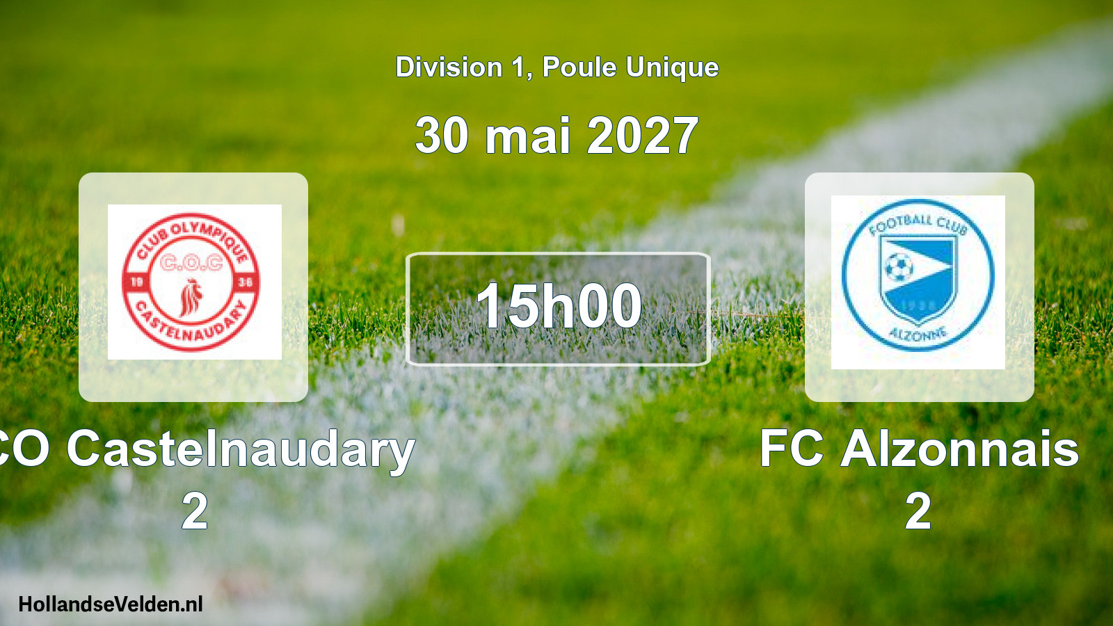 Match programmé: CO Castelnaudary 2 - FC Alzonnais 2 (30 mai 2027)