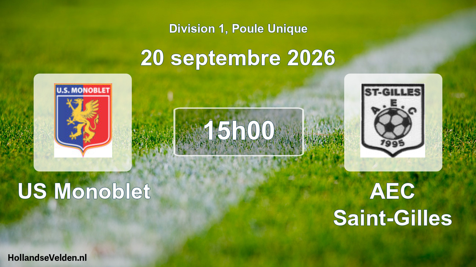 Match programmé: US Monoblet - AEC Saint-Gilles (20 septembre 2026)
