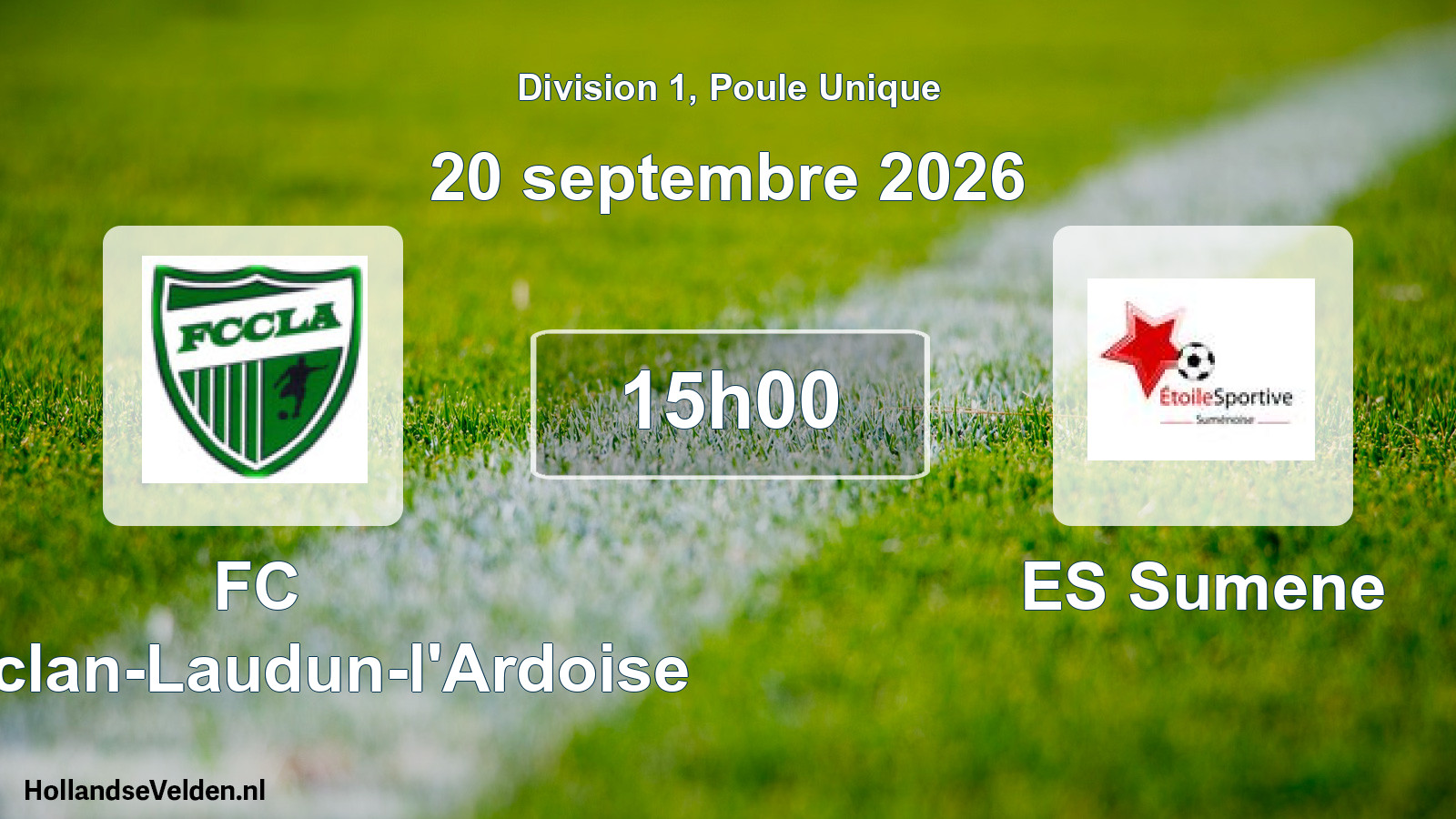 Scheduled Match: FC Chusclan-Laudun-l'Ardoise - ES Sumene (20 September 2026)