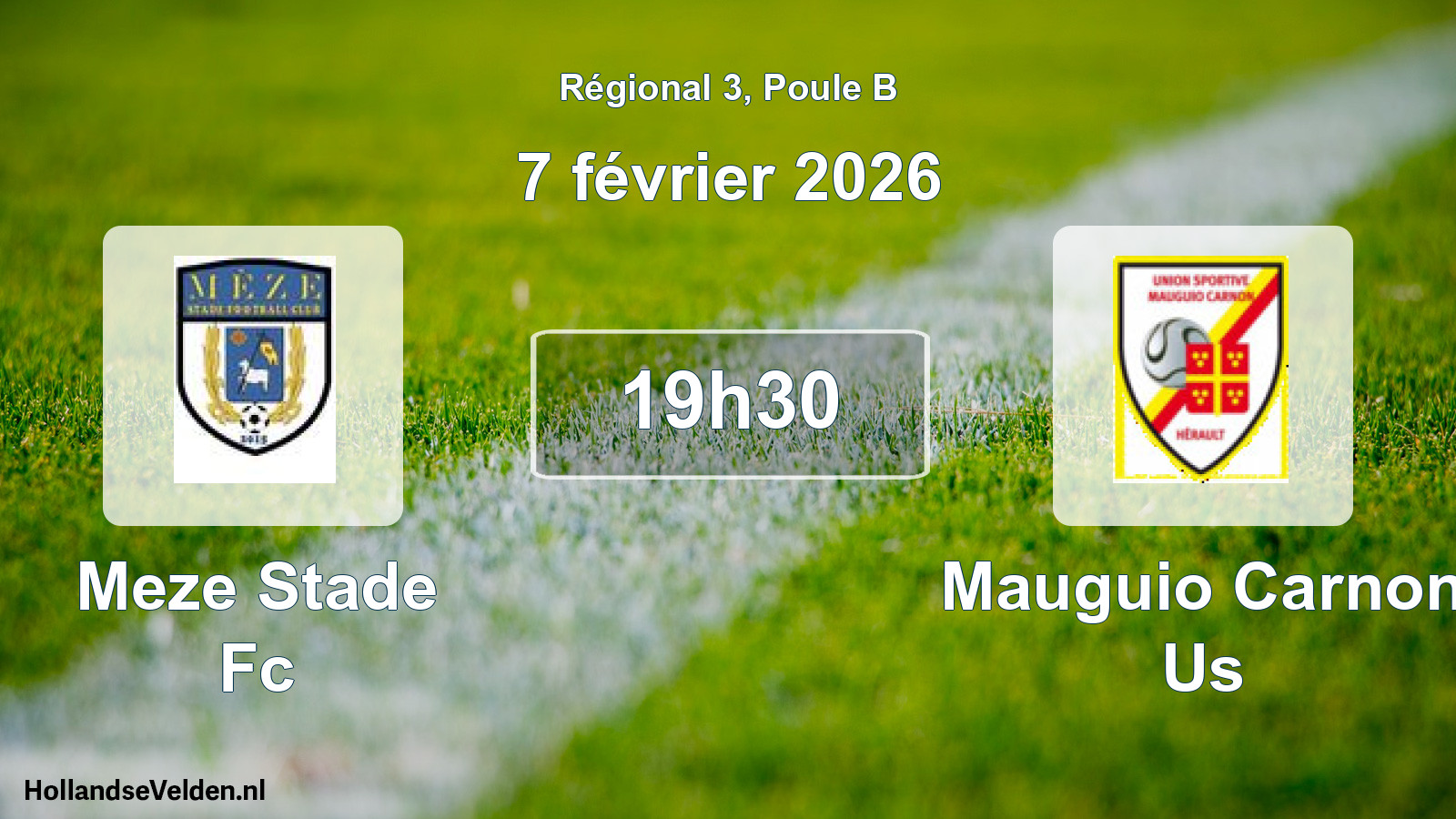 Geplande wedstrijd: Meze Stade Fc - Mauguio Carnon Us (7 février 2026)