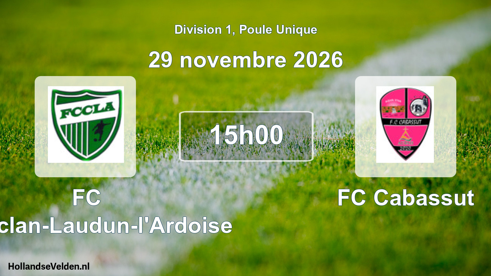 Match programmé: FC Chusclan-Laudun-l'Ardoise - FC Cabassut (29 novembre 2026)