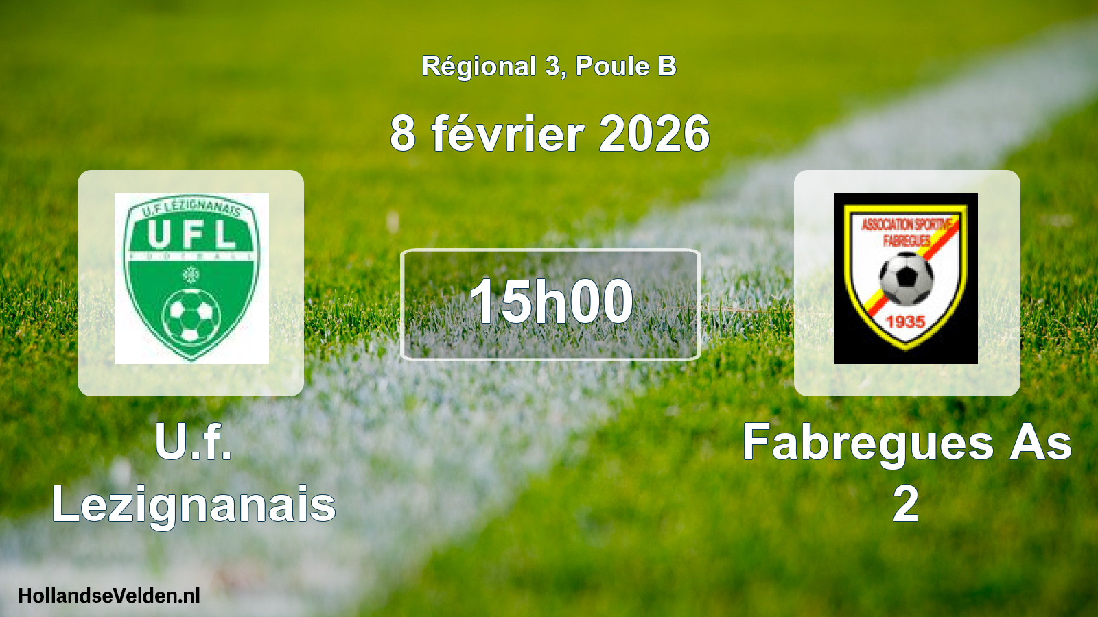 Scheduled Match: U.f. Lezignanais - Fabregues As 2 (8 February 2026)