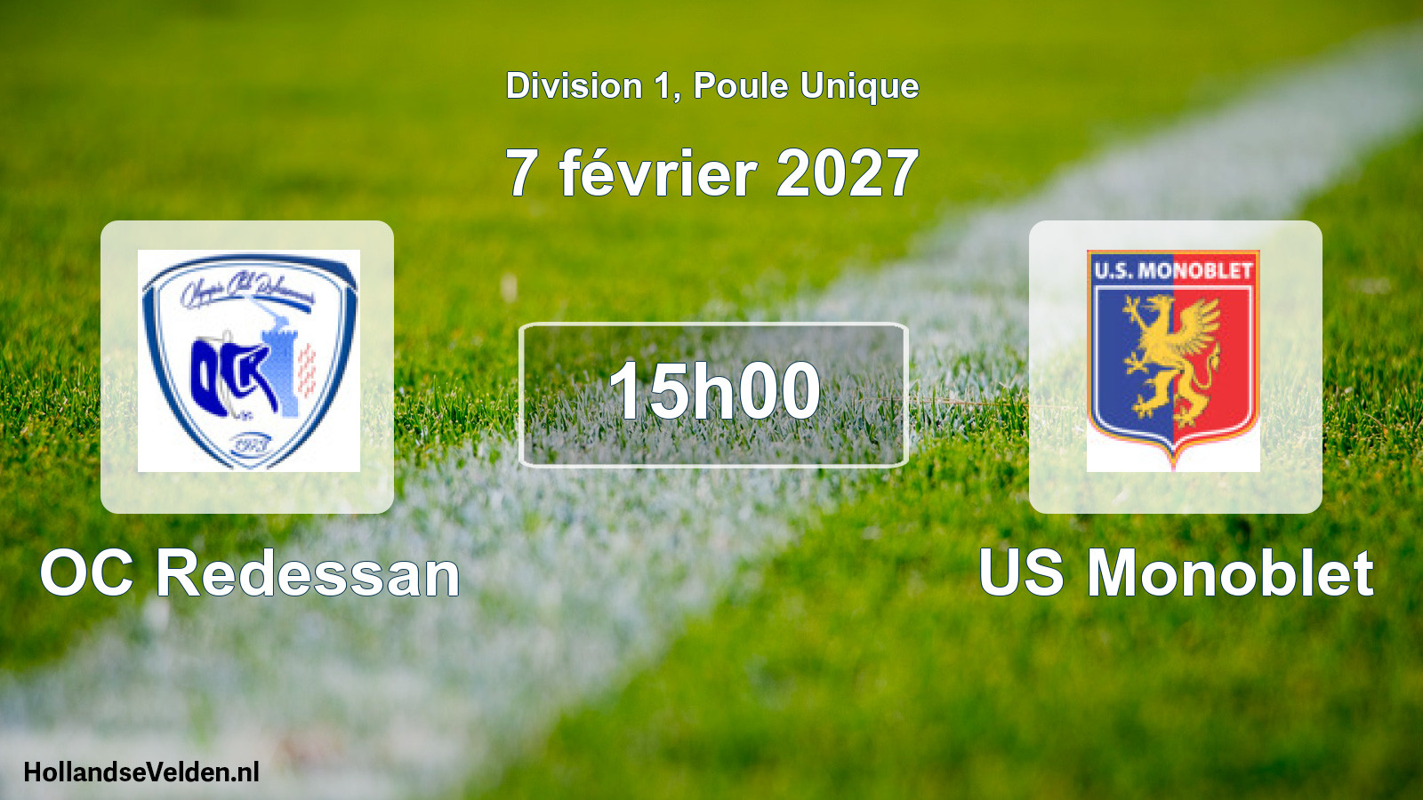 Match programmé: OC Redessan - US Monoblet (7 février 2027)