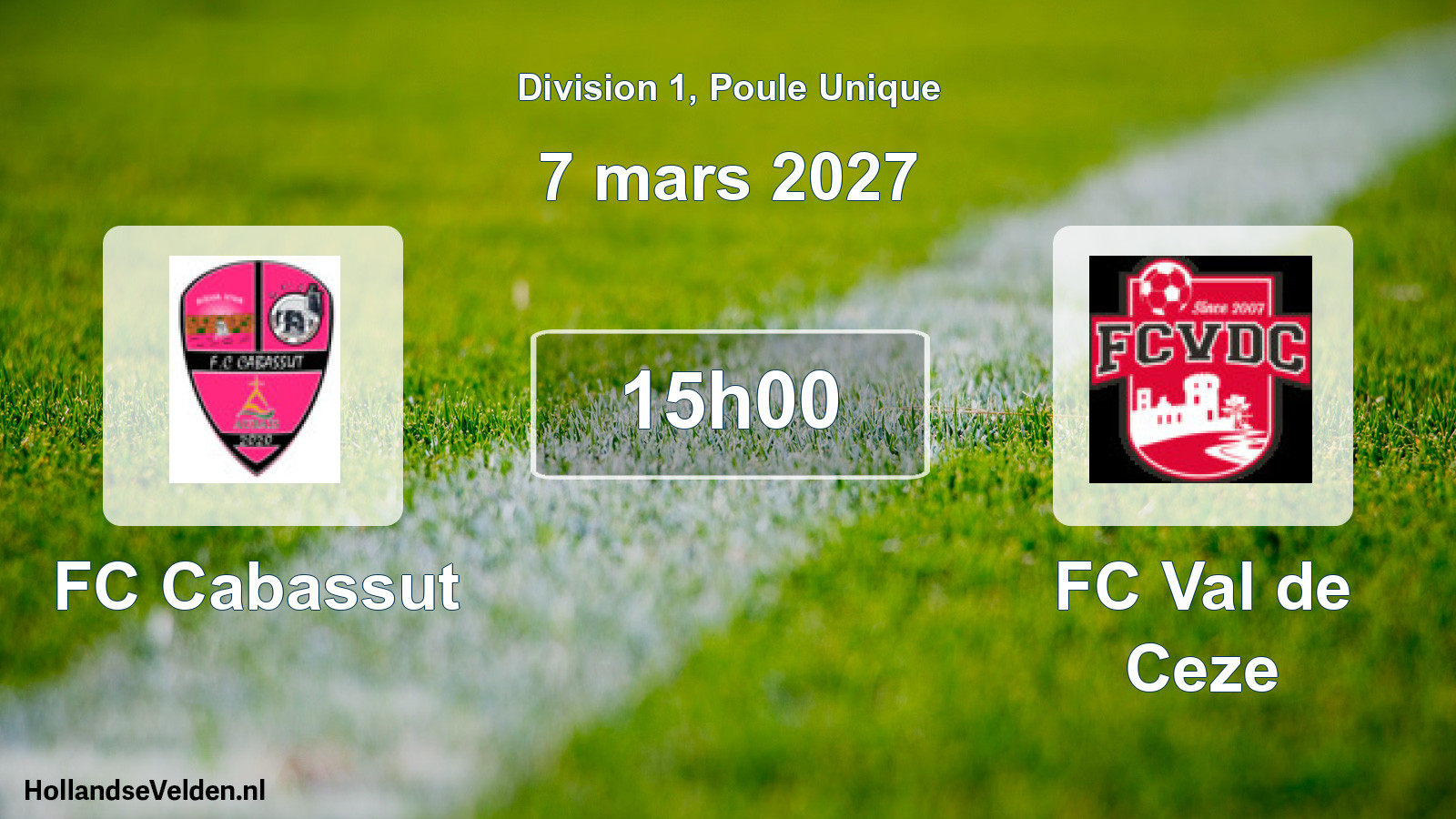 Match programmé: FC Cabassut - FC Val de Ceze (7 mars 2027)