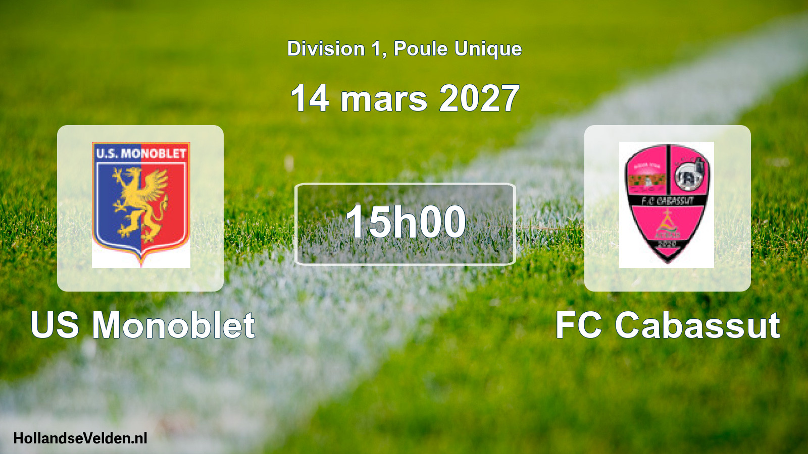 Match programmé: US Monoblet - FC Cabassut (14 mars 2027)