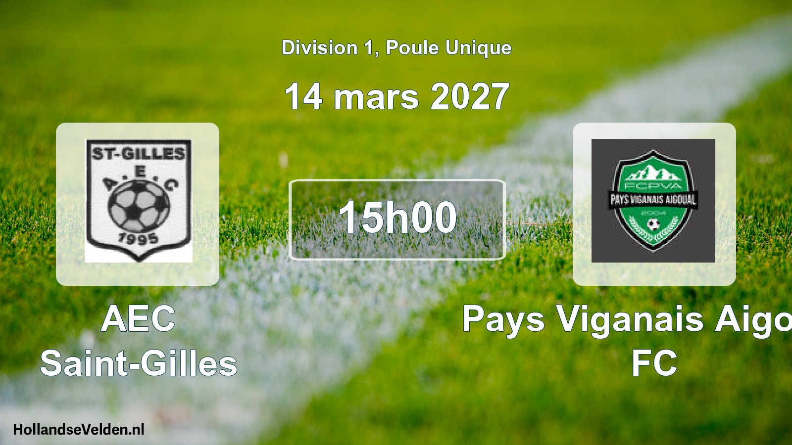 Geplande wedstrijd: AEC Saint-Gilles - Pays Viganais Aigoual FC (14 maart 2027)