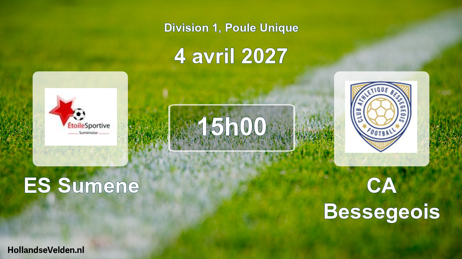 Match programmé: ES Sumene - CA Bessegeois (4 avril 2027)