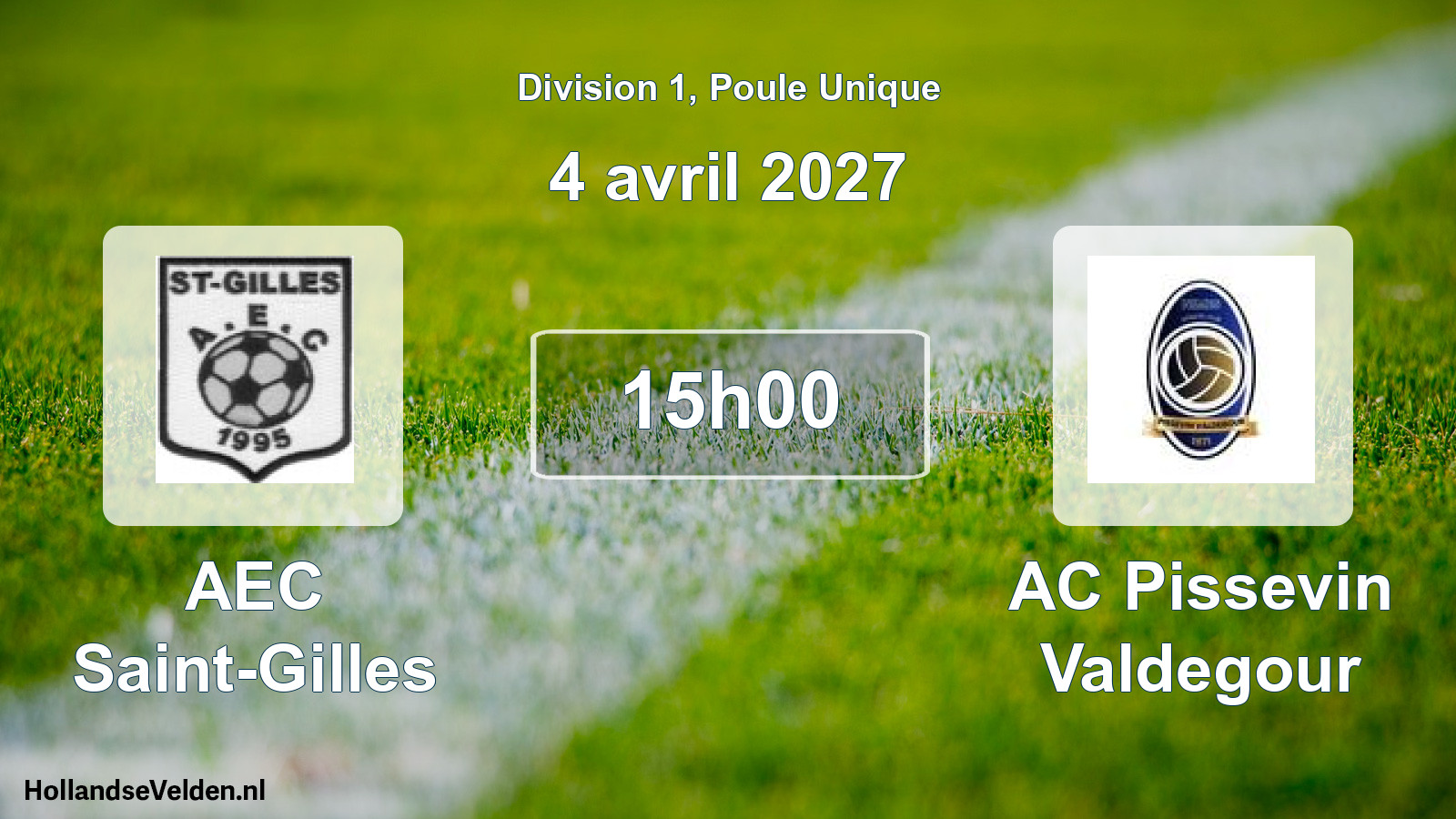 Match programmé: AEC Saint-Gilles - AC Pissevin Valdegour (4 avril 2027)