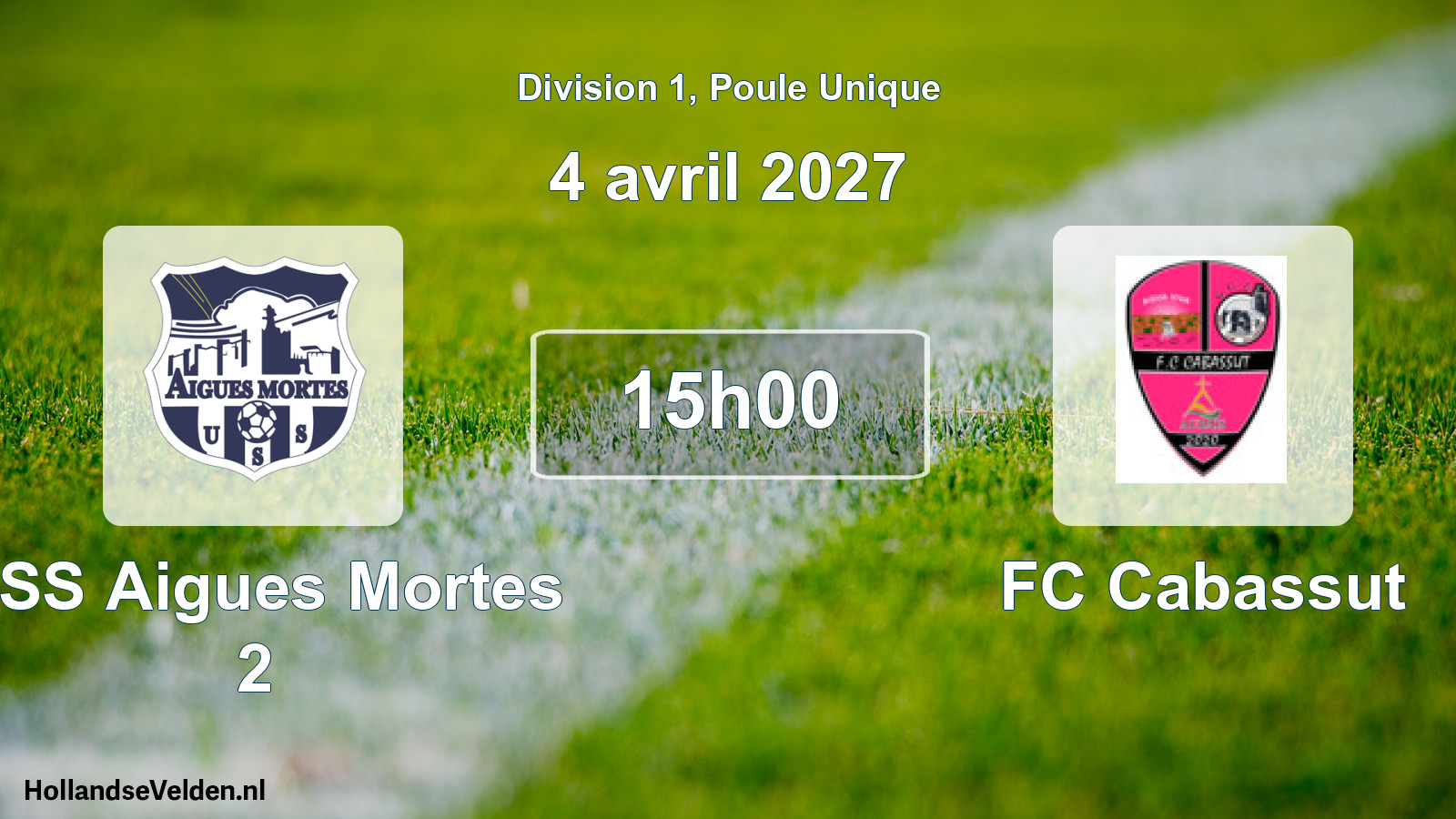 Match programmé: USS Aigues Mortes 2 - FC Cabassut (4 avril 2027)