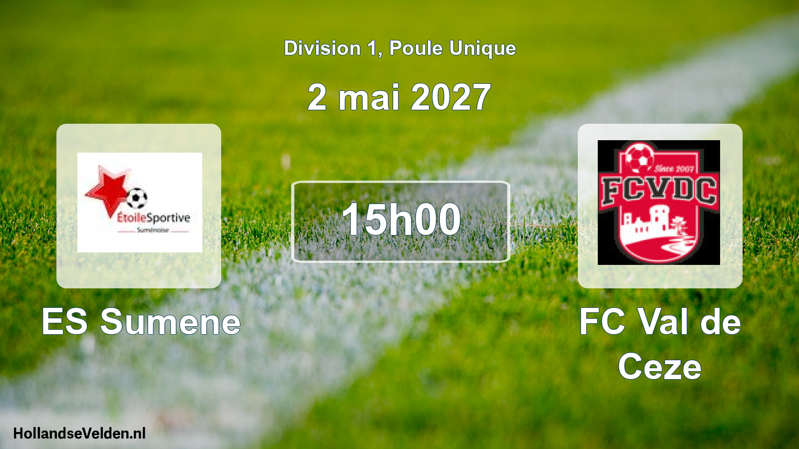 Match programmé: ES Sumene - FC Val de Ceze (2 mai 2027)