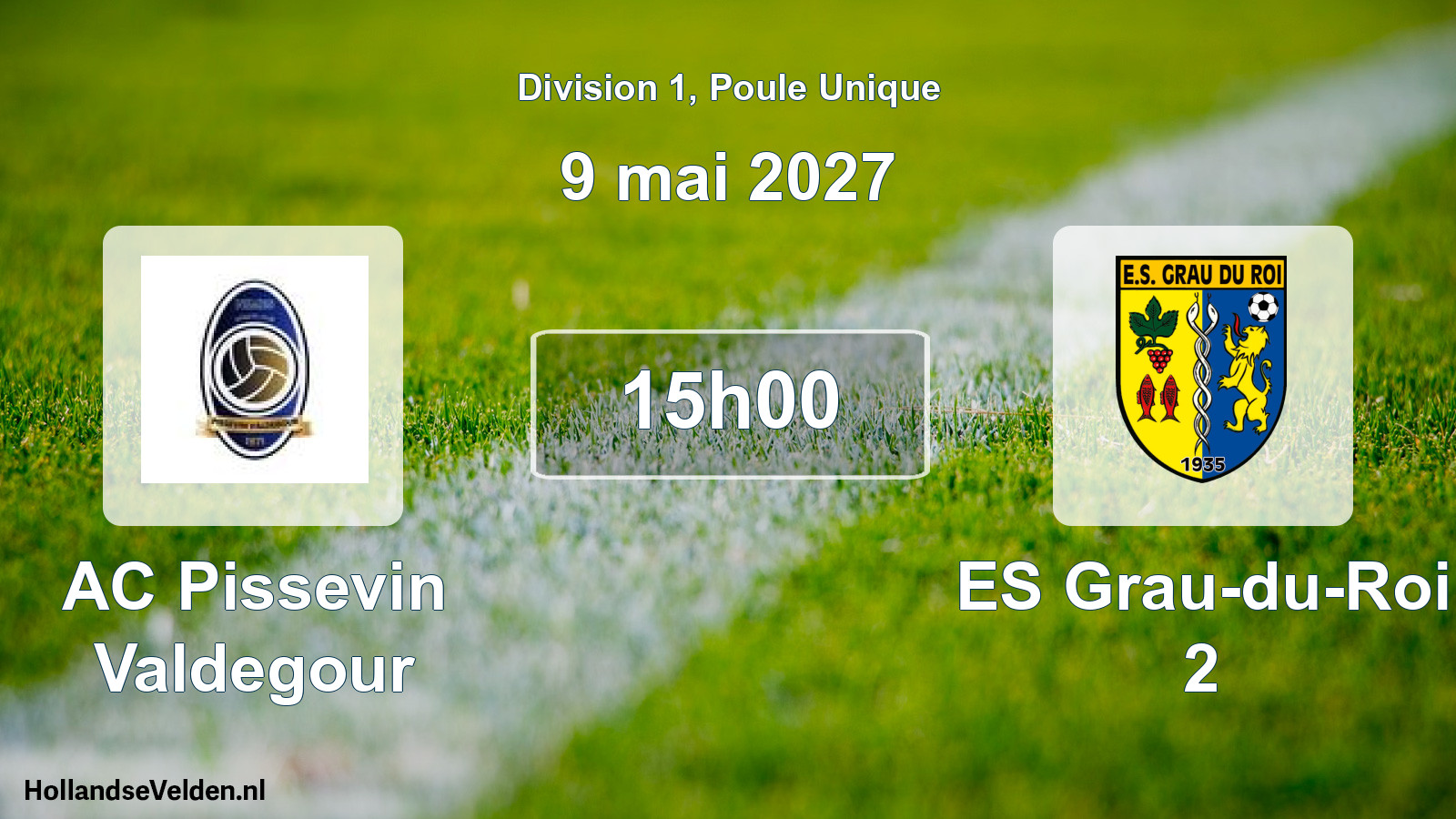Match programmé: AC Pissevin Valdegour - ES Grau-du-Roi 2 (9 mai 2027)
