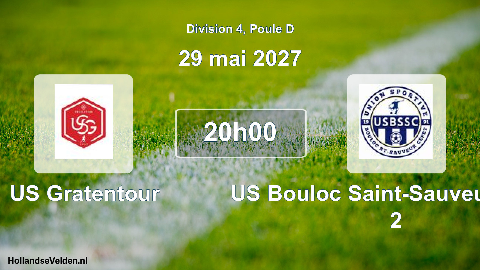 Match programmé: US Gratentour - US Bouloc Saint-Sauveur Cépet 2 (29 mai 2027)