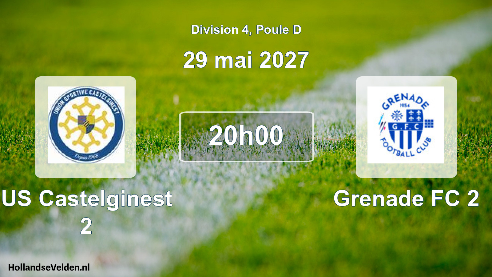 Match programmé: US Castelginest 2 - Grenade FC 2 (29 mai 2027)